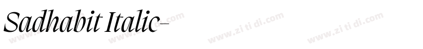 Sadhabit Italic字体转换 Sadhabit Italic字体转换
